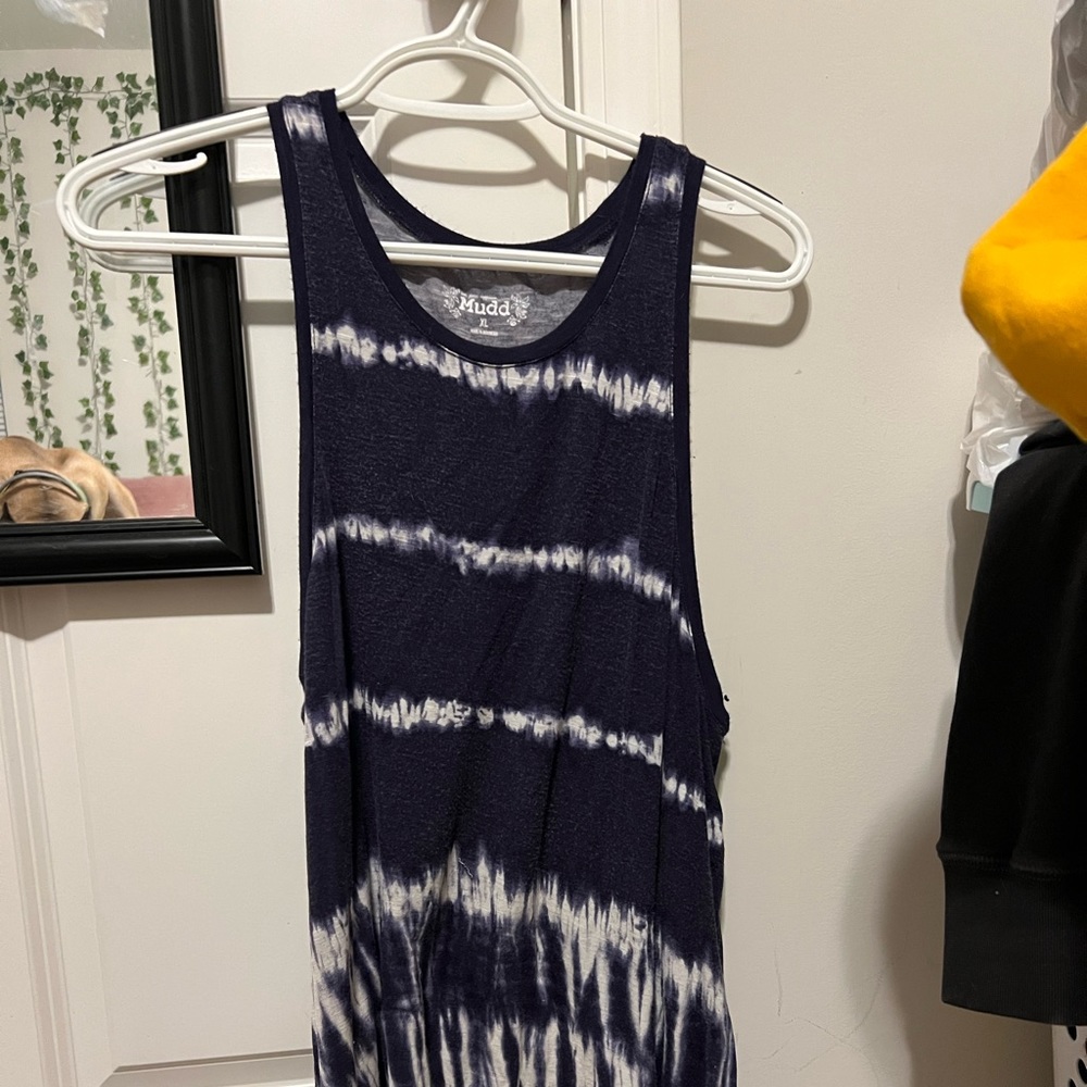 Purple and white tank